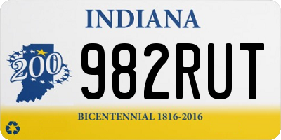 IN license plate 982RUT