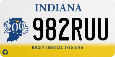 IN license plate 982RUU