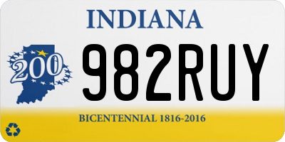 IN license plate 982RUY