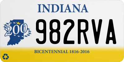 IN license plate 982RVA