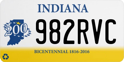 IN license plate 982RVC