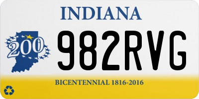 IN license plate 982RVG