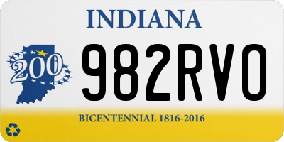 IN license plate 982RVO