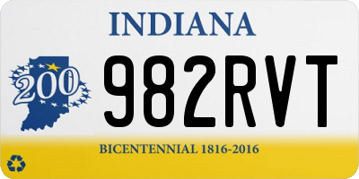 IN license plate 982RVT