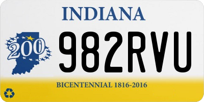 IN license plate 982RVU