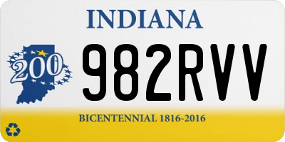 IN license plate 982RVV