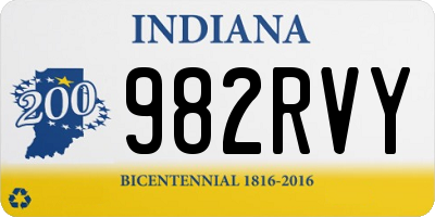 IN license plate 982RVY