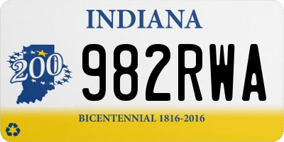IN license plate 982RWA