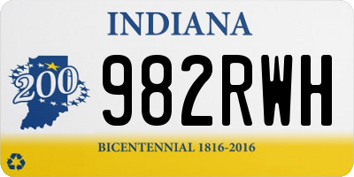 IN license plate 982RWH