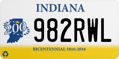 IN license plate 982RWL