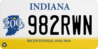 IN license plate 982RWN