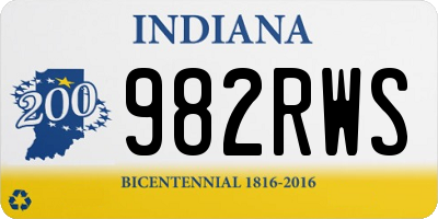 IN license plate 982RWS