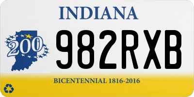 IN license plate 982RXB