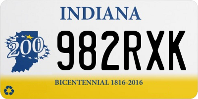 IN license plate 982RXK