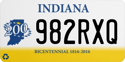 IN license plate 982RXQ