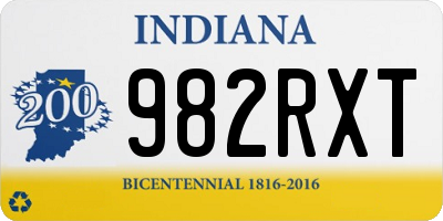 IN license plate 982RXT