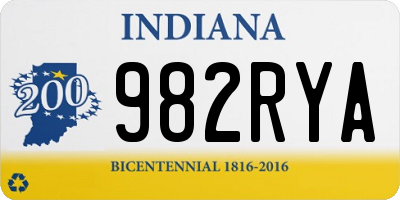 IN license plate 982RYA