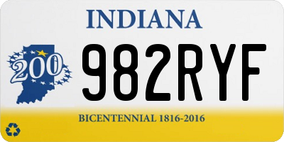 IN license plate 982RYF