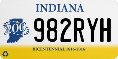 IN license plate 982RYH