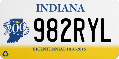 IN license plate 982RYL