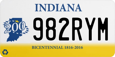 IN license plate 982RYM