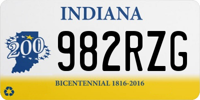 IN license plate 982RZG