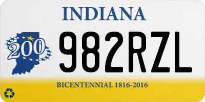 IN license plate 982RZL