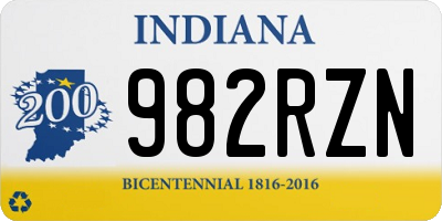 IN license plate 982RZN