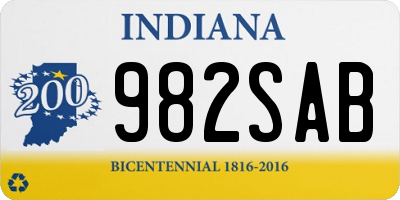 IN license plate 982SAB