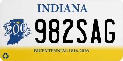 IN license plate 982SAG