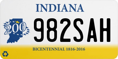 IN license plate 982SAH