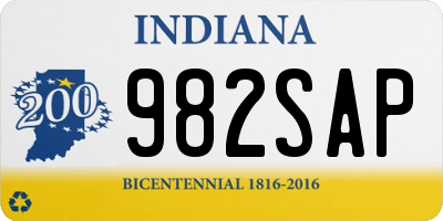 IN license plate 982SAP