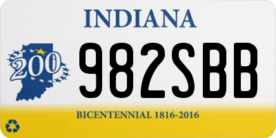 IN license plate 982SBB