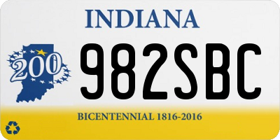 IN license plate 982SBC