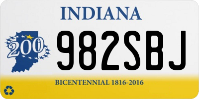 IN license plate 982SBJ