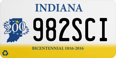 IN license plate 982SCI