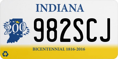 IN license plate 982SCJ