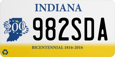 IN license plate 982SDA