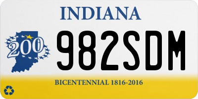 IN license plate 982SDM