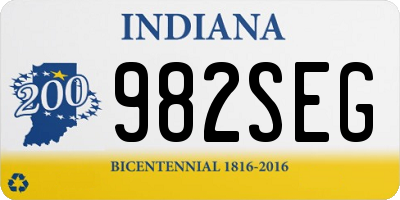 IN license plate 982SEG