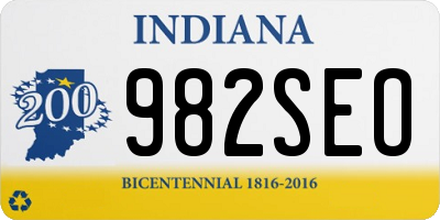 IN license plate 982SEO