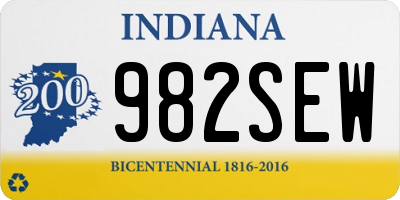 IN license plate 982SEW