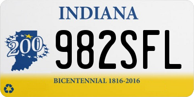 IN license plate 982SFL