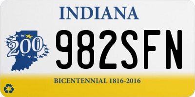 IN license plate 982SFN