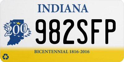 IN license plate 982SFP