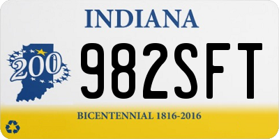 IN license plate 982SFT