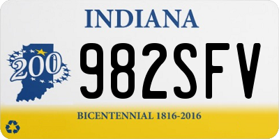 IN license plate 982SFV