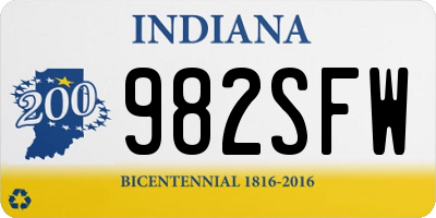 IN license plate 982SFW