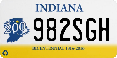 IN license plate 982SGH