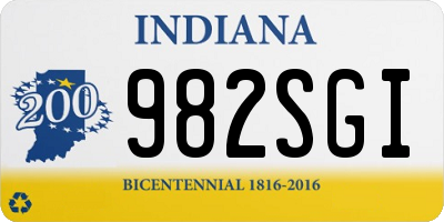 IN license plate 982SGI